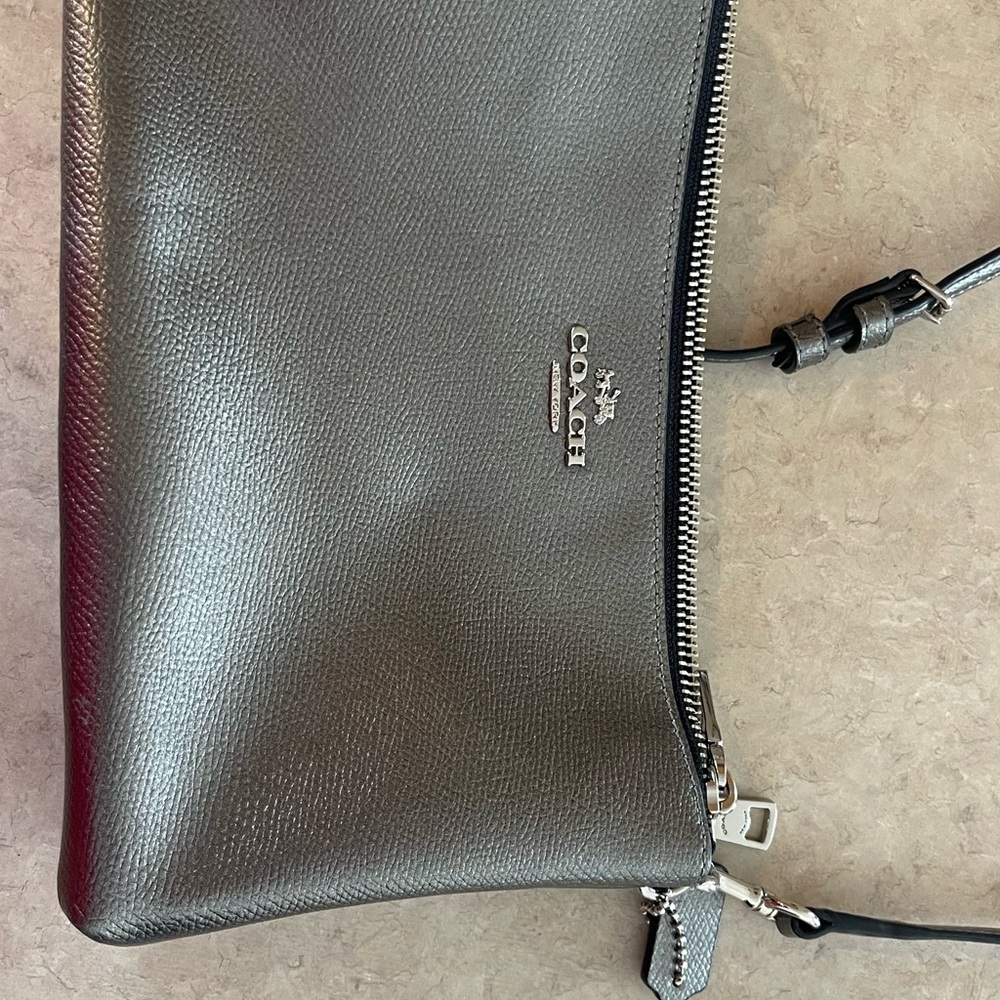 Coach Charcoal Leather Belt Bag